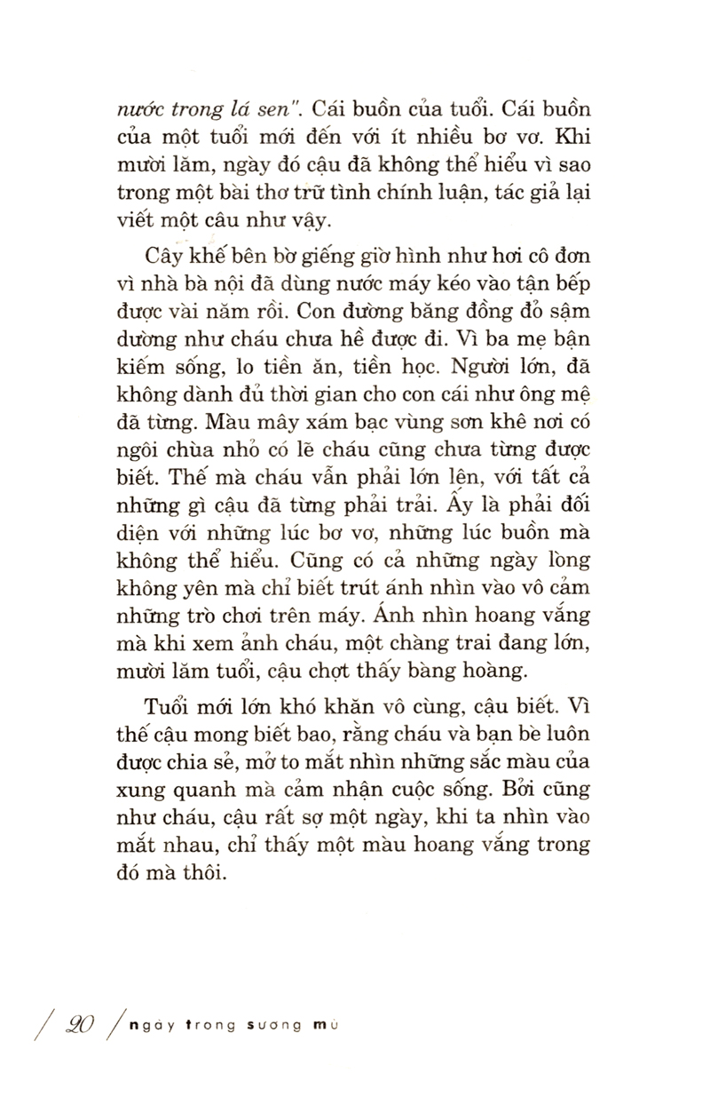 Sách - Ngày Trong Sương Mù