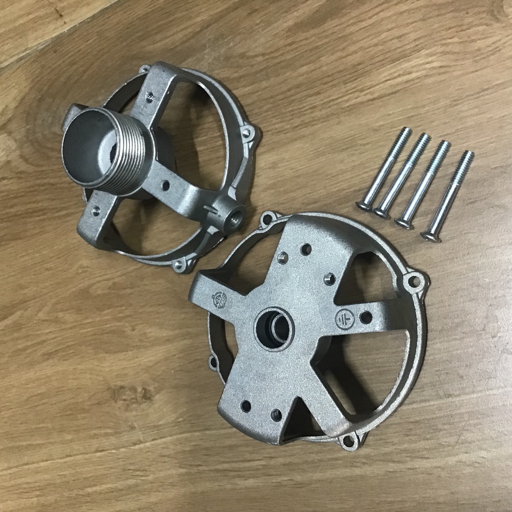 Kẹp nhôm sa to quạt điện có gắn sẵn vành nhôm + bạc 608 (kèm 4 vít )