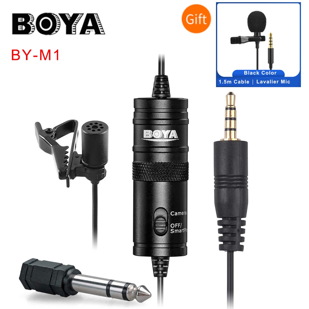 Micro cài áo Boya BY-M1 cổng 3.5mm 5.0 chuyên dụng cho điện thoại thông minh