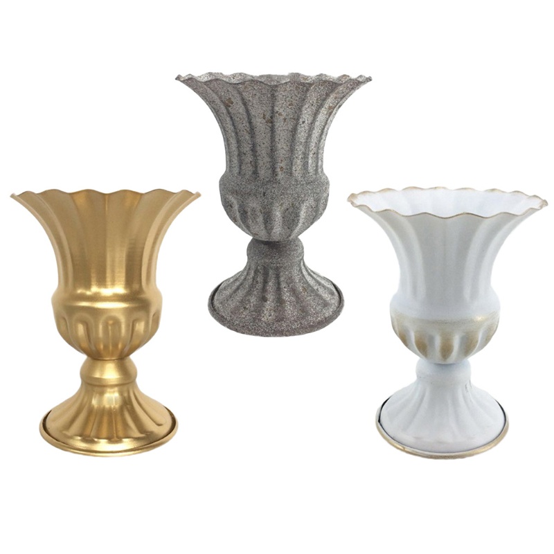 Bình Hoa Kim Loại Phong Cách Vintage Trang Trí Nhà Cửa