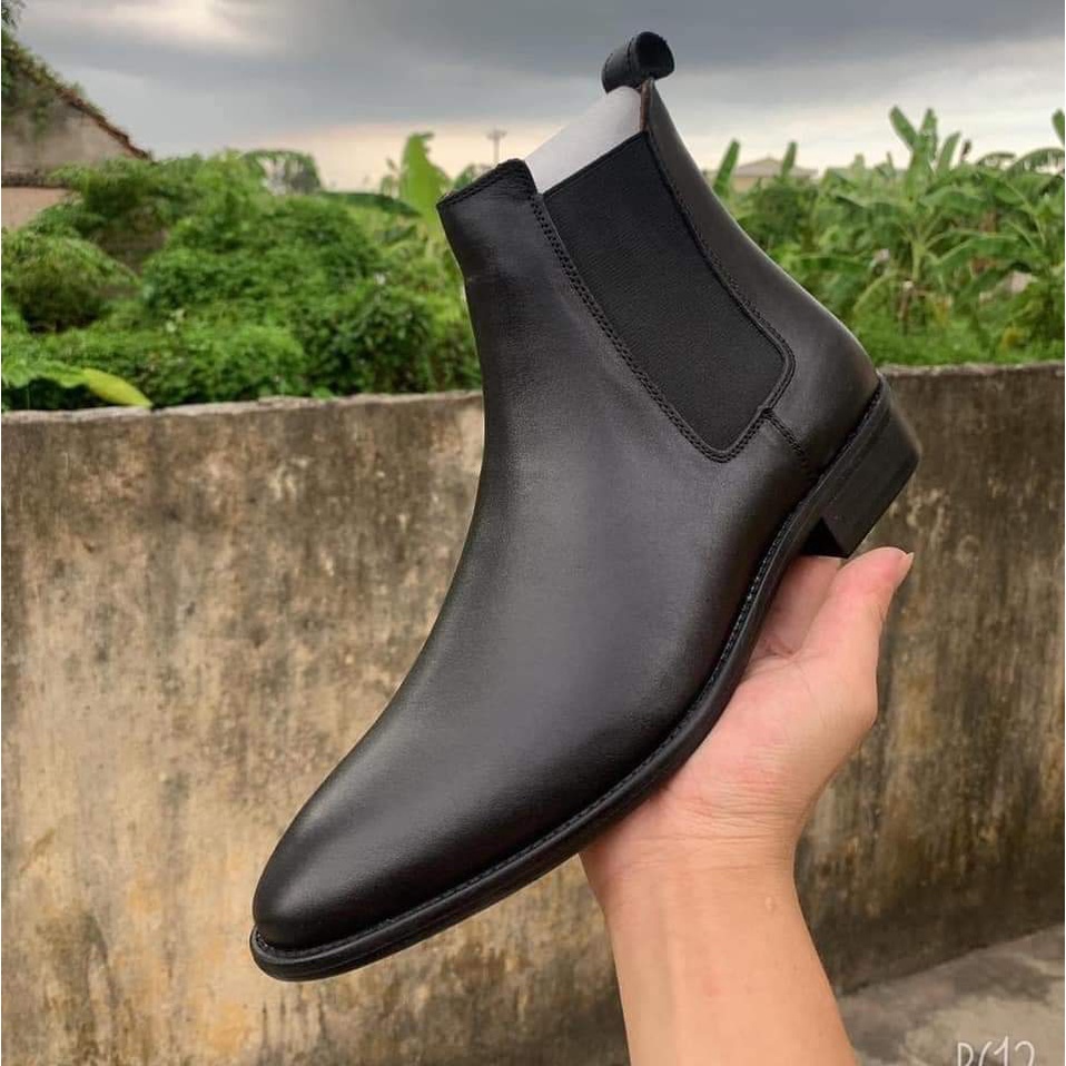 Giày boots nam Chelsea Boots Classic da bò cao cấp