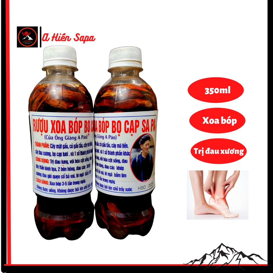 Thảo dược xoa bóp xương khớp chai 350 ml, thảo dược Sapa