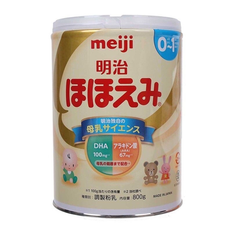 Sữa Meiji Lon Số 0, 9 Nội Địa Nhật 800g Date 2022