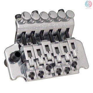 E&M 6 String Double Roll Tailpiece Saddle Tremolo Bridge System for Electric Guitar Replacement