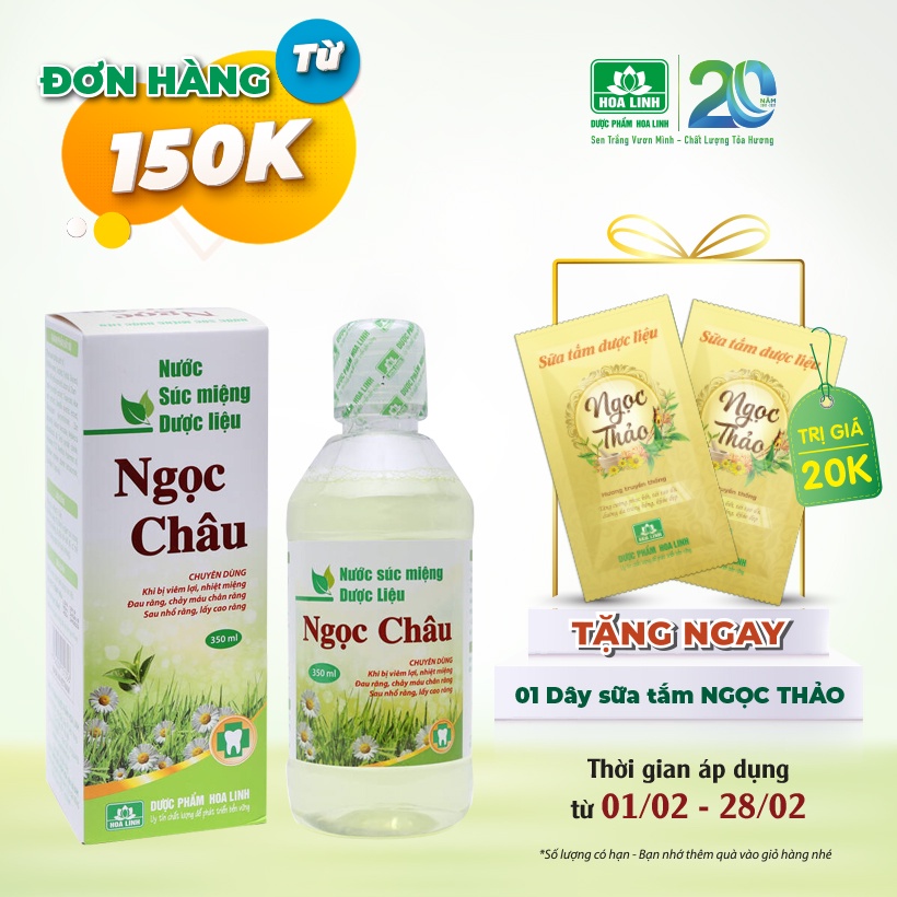 Nước Súc Miệng Dược Liệu Ngọc Châu 350ml