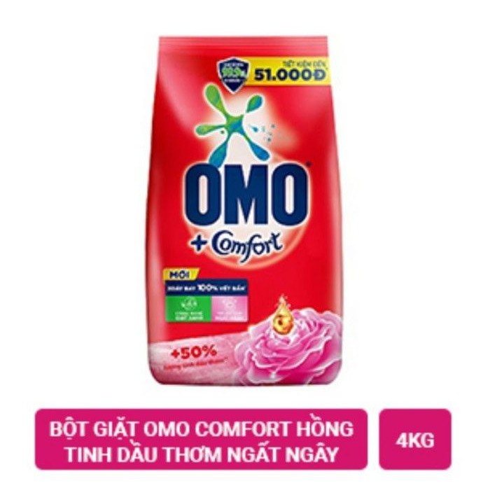 Bột Giặt OMO Comfort Tinh Dầu Thơm Túi 4KG