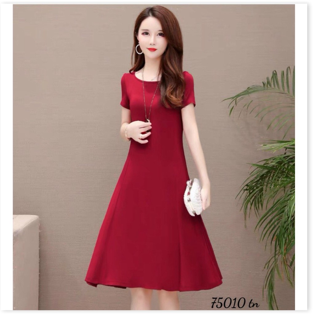 ĐẦM ĐŨI QUÃNG CHÂU,THIẾT KẾ HỌA TIẾT TRƠN NHƯNG KHÔNG KÉM PHẦN SANG TRỌNG THỜI TRANG KOKO MI