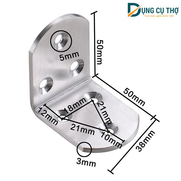 ✔️🛠 Ke góc vuông chữ L 50mm chất liệu inox ✔️🛠