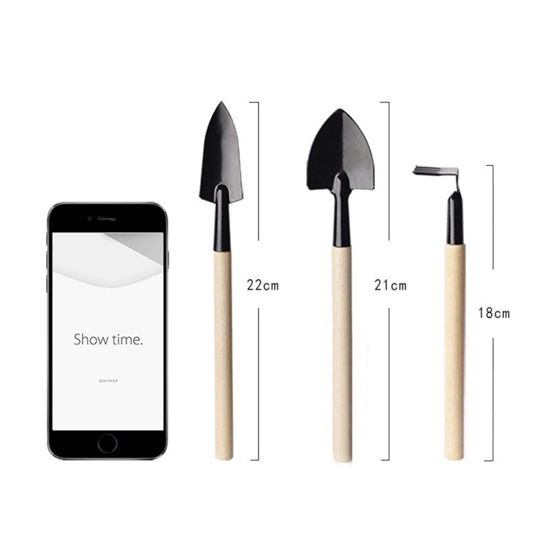 Bộ 3 Dụng Cụ Làm Vườn Mini Bằng Thép Không Gỉ