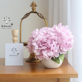 Hoa Decor -  Bình Hoa Mẫu Đơn Có Kèm Lọ Men Bóng Decor Phong Cách Hàn Quốc, Bó Gồm 5 Bông, Trang Trí Sang Trọng