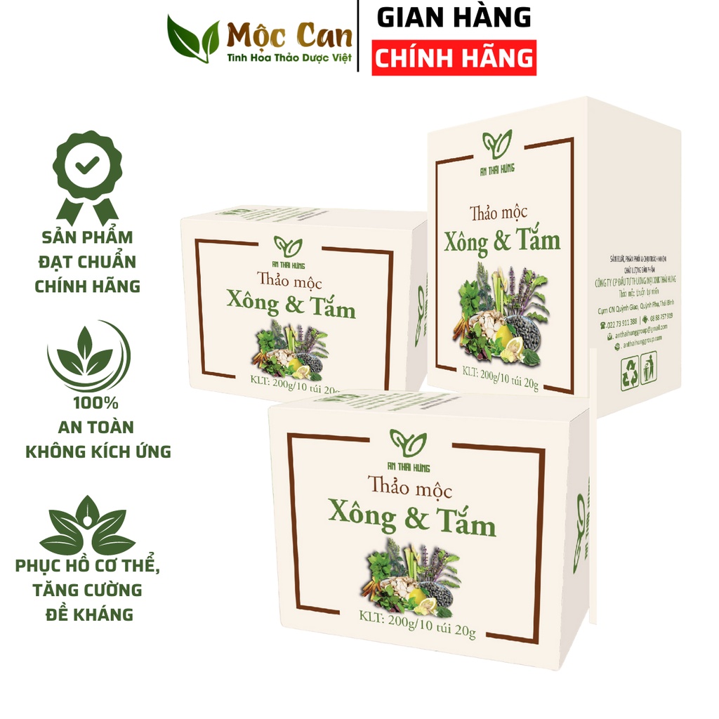 Thảo dược xông và tắm Mộc Can-giải cảm, phục hồi cơ thể, tăng sức đề kháng, sát trùng mũi họng ngăn ngừa co-vid