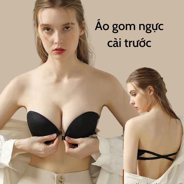 Áo ngực quây cài trước gom tạo khe áo ngực quây ngang độn ngực