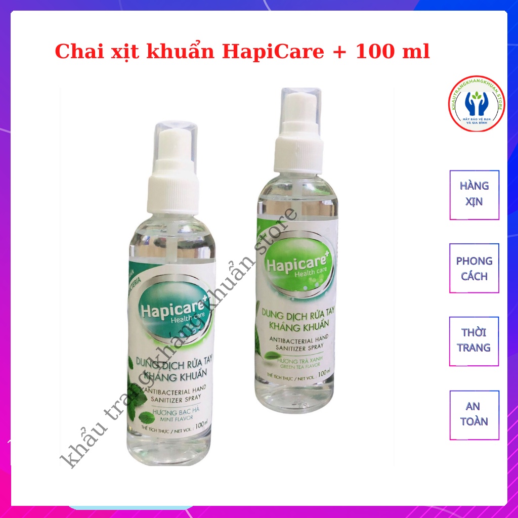 [COMBO 50+ 1] Chai xịt Khuẩn, khẩu trang 4D FAMAPRO (1 chai 100 ml + 50 cái khẩu trang loại xịn)