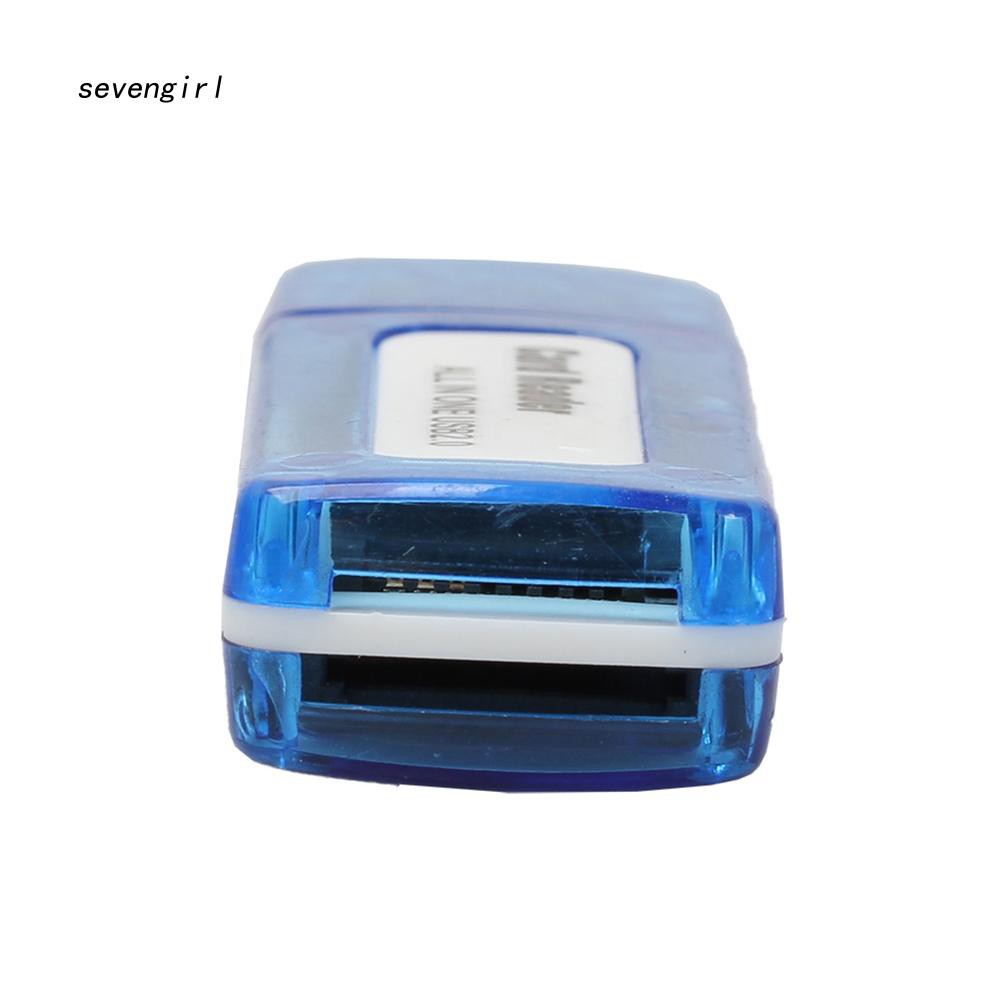 Đầu đọc thẻ nhớ đa năng 4 trong 1 cổng USB 2.0 cho M2 SD SDHC DV Micro SD TF