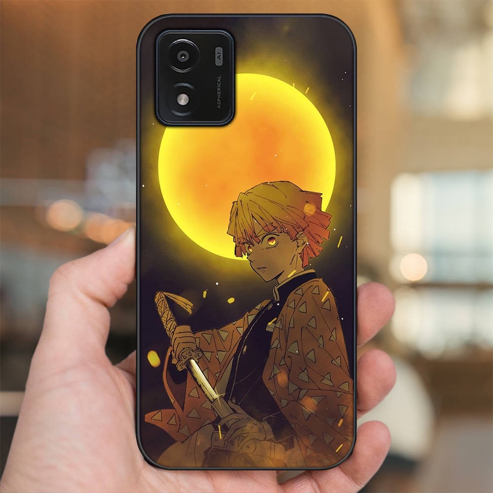 Ốp lưng Vivo Y01 viền đen in hình Zenitsu Kimetsu no Yaiba