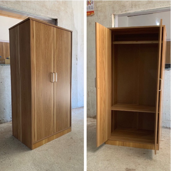 TỦ GỖ LẮP GHÉP 2 CÁNH LỚN - 3 NGĂN - 1 NGĂN  - 4 CÁNH XEN KẼ
