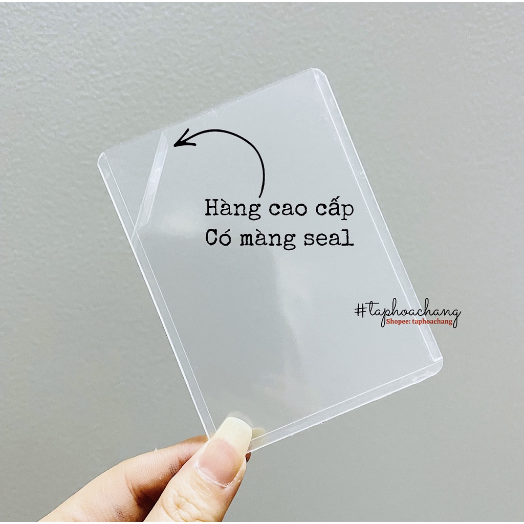 Toploader đựng ảnh, card kpod, card bo góc, thẻ bài có seal - toploader có seal trong suốt