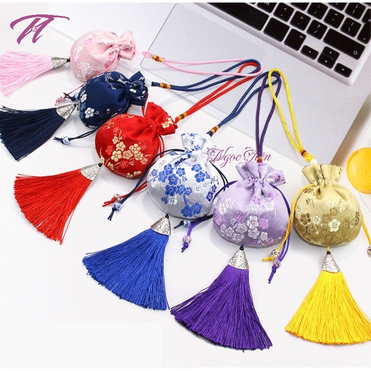 Túi hầu bao thêu hoa mai cao cấp