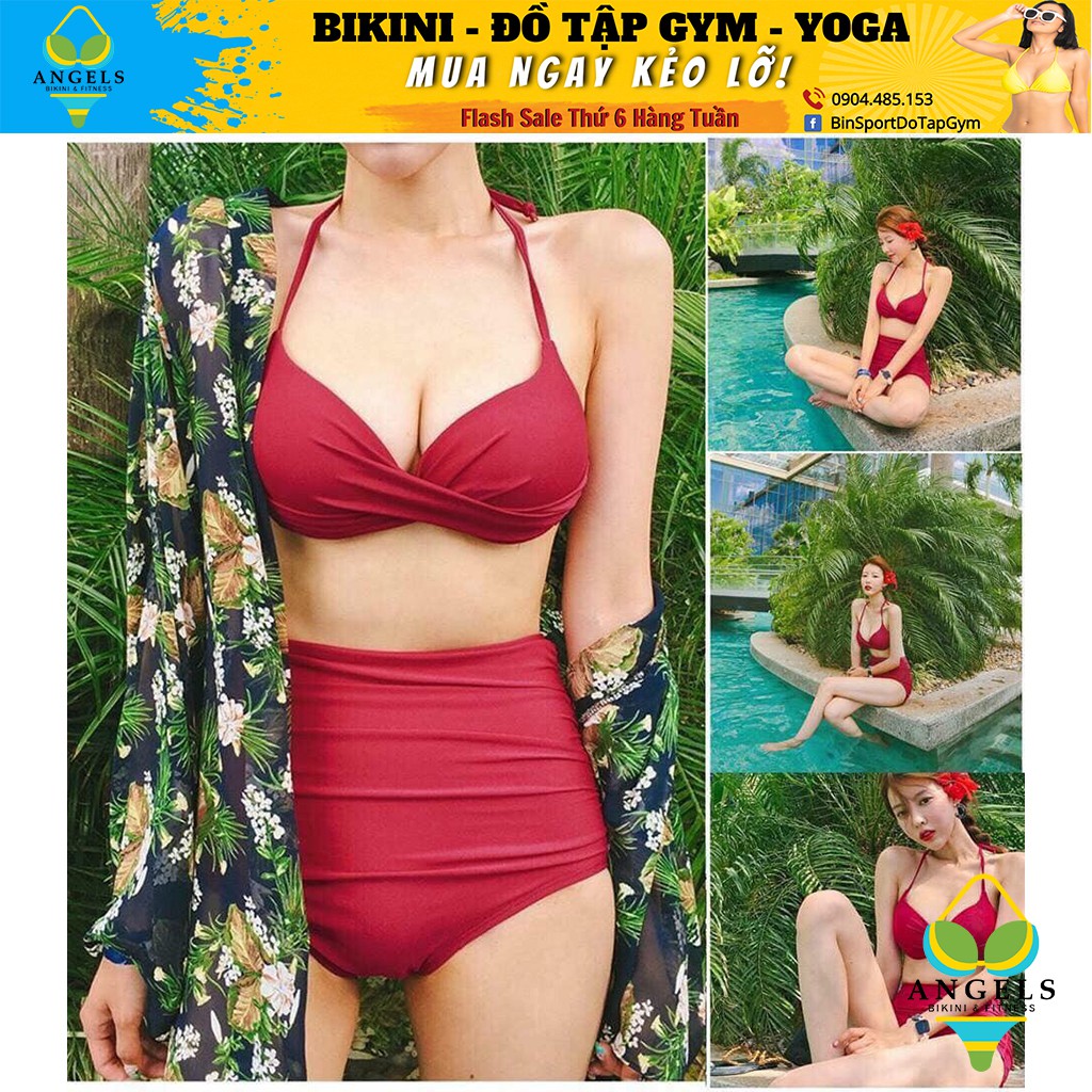 Bikini Hai Mảnh 1 Dây Cạp Cao Nhiều Màu Siêu Hot BHV018