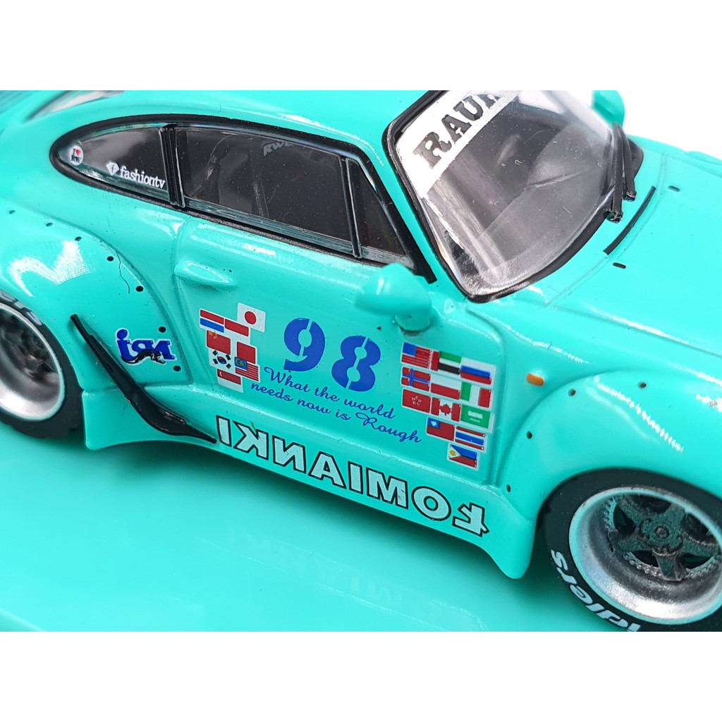 Xe Mô Hình Porsche 993 RWB Lomianki Tỉ lệ 1:64 Hãng sản xuất Tarmac Works ( Xanh Lá )
