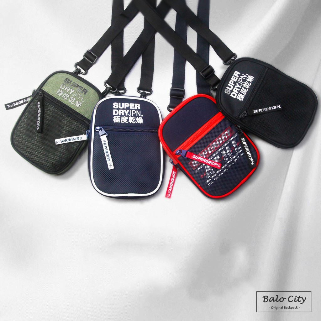 Túi đeo chéo nam nữ unisex super.dry trophy sports pouch bag cao cấp, hàng xuất Nhật