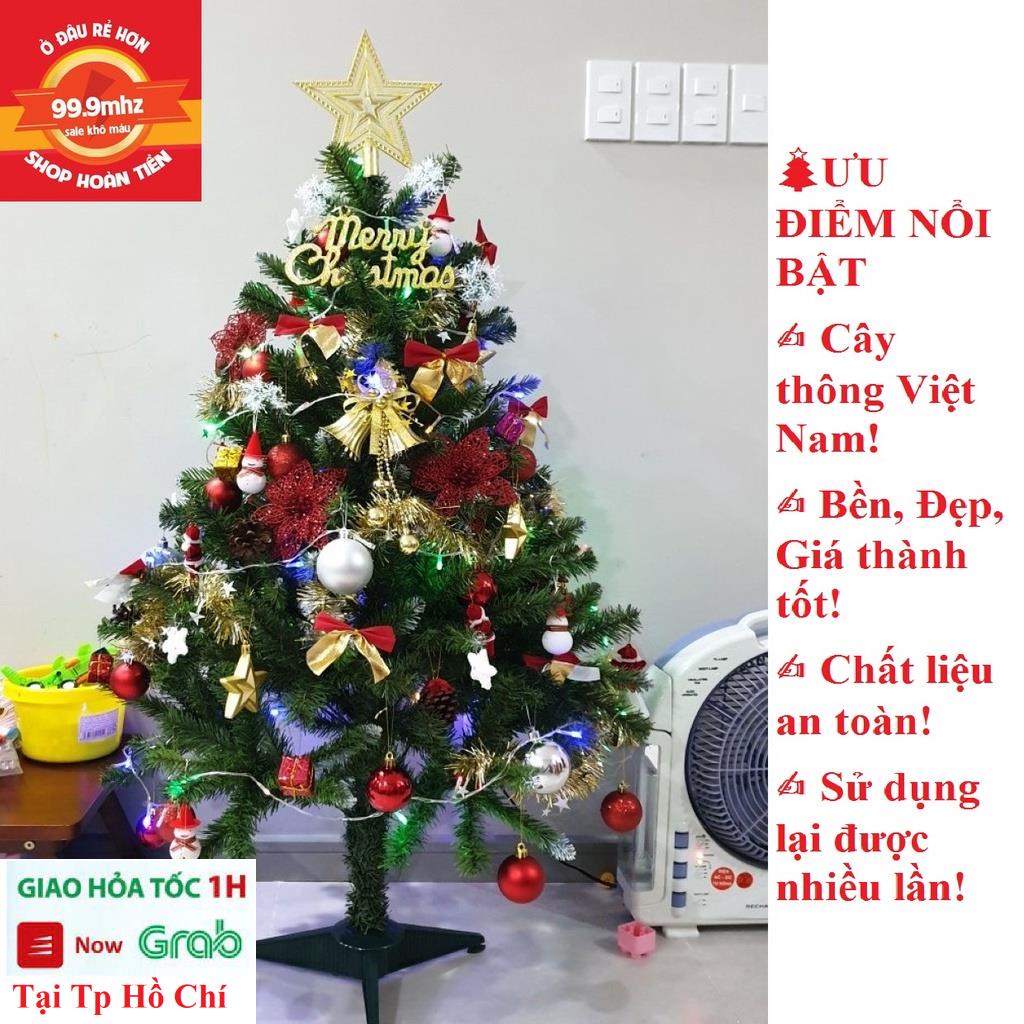 Cây Thông Noel Mini 90cm Đủ Phụ Kiện Trang Trí Noel Giáng Sinh - Cây Thông Mini Để Bàn Có Đèn Full Phụ Kiện
