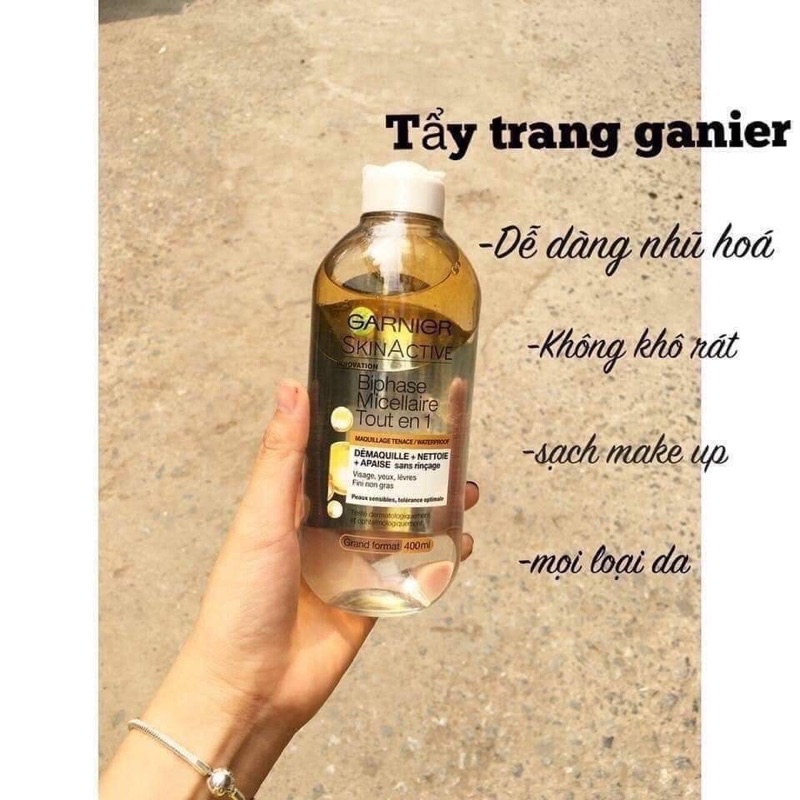 Tẩy Trang Garnier Skin Active Oil Infused Micellar Cleansing Water Bản Pháp