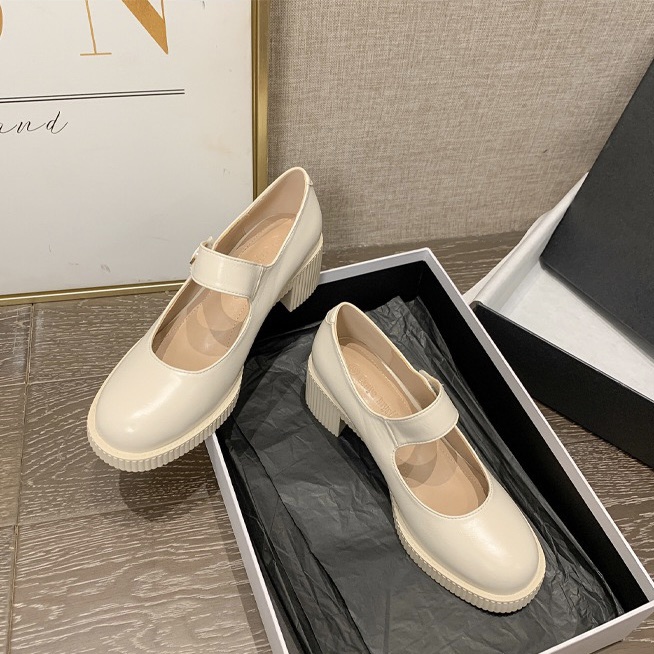 Giày da nữ cao gót Mary Janes quai ngang thiết kế sang trọng mùa thu mới 2022 Hàn Quốc, M202