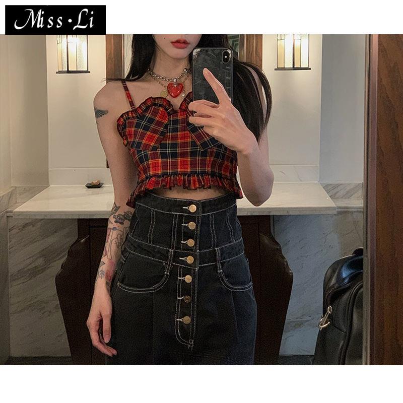 Áo Hai Dây Họa Tiết Kẻ Sọc Thiết Kế Mới Quyến Rũ Phong Cách Pháp Cổ Điển Dành Cho Nữ 2022