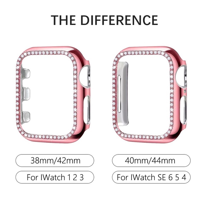 Ốp bảo vệ mặt đồng hồ thông minh cho Apple Watch Series 6 SE 5 4 3 2 1 38 42 40 44 mm