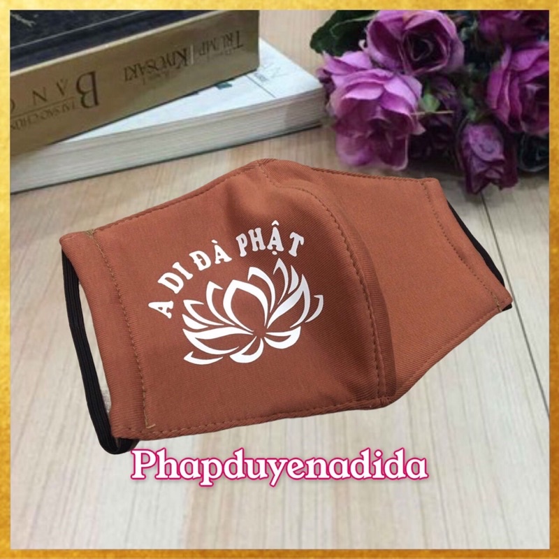 Khẩu trang vải in danh hiệu A Di Đà Phật