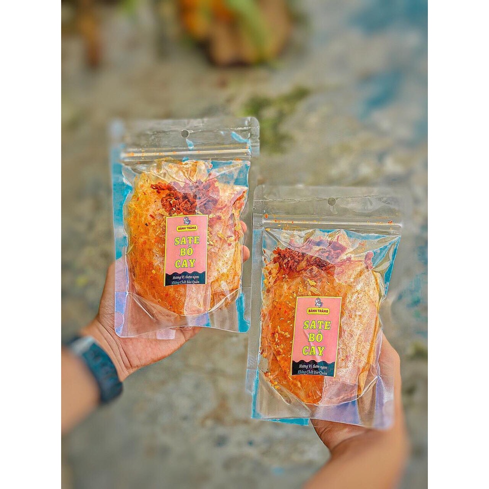 Bánh tráng trộn sa tế bò cay