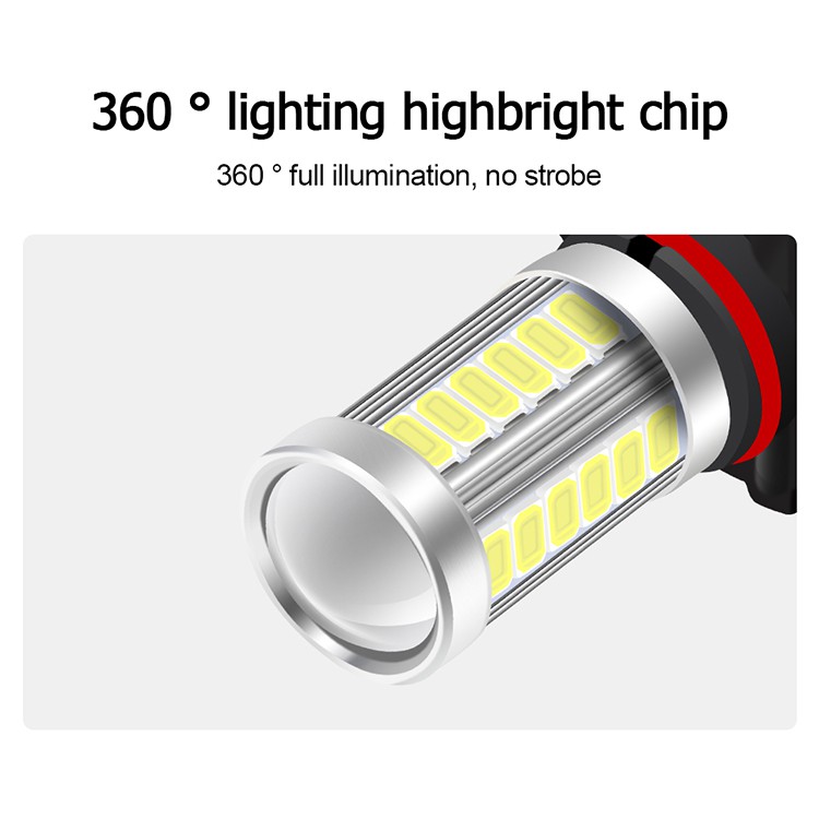 Bóng đèn LED sương mù chipset 5730 33SMD cho xe hơi H4 H7 H8 H9 H16 9005 HB3 9006 HB4 P13W 33SMD H11