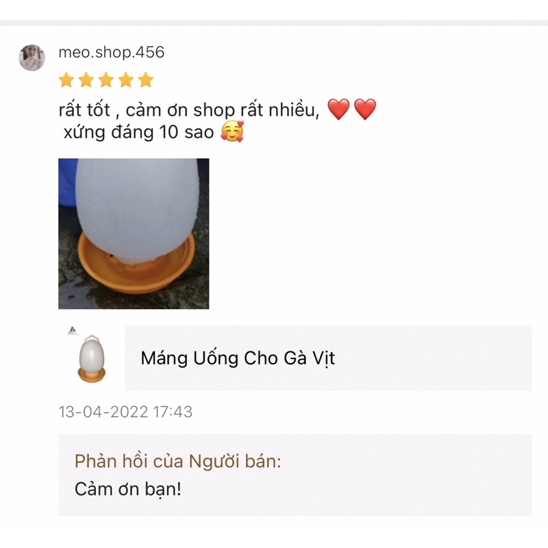 Máng Uống Cho Gà Vịt