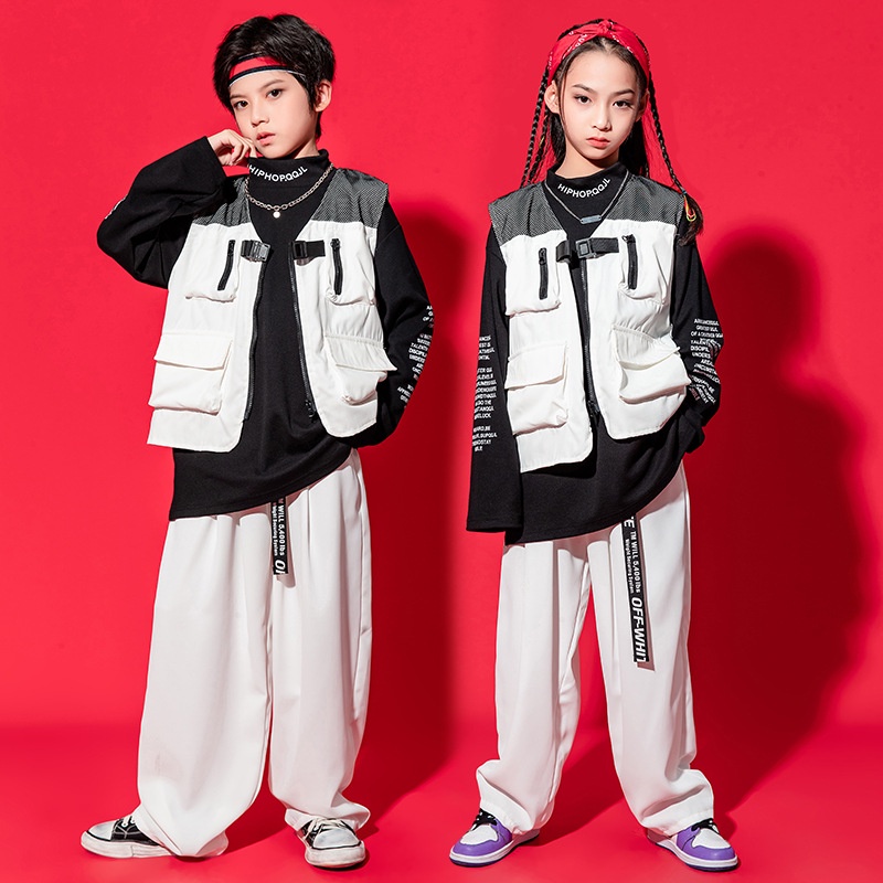 Bộ Trang Phục Nhảy Hip Hop Đường Phố 1  Cho Bé Trai Và Bé Gái A3