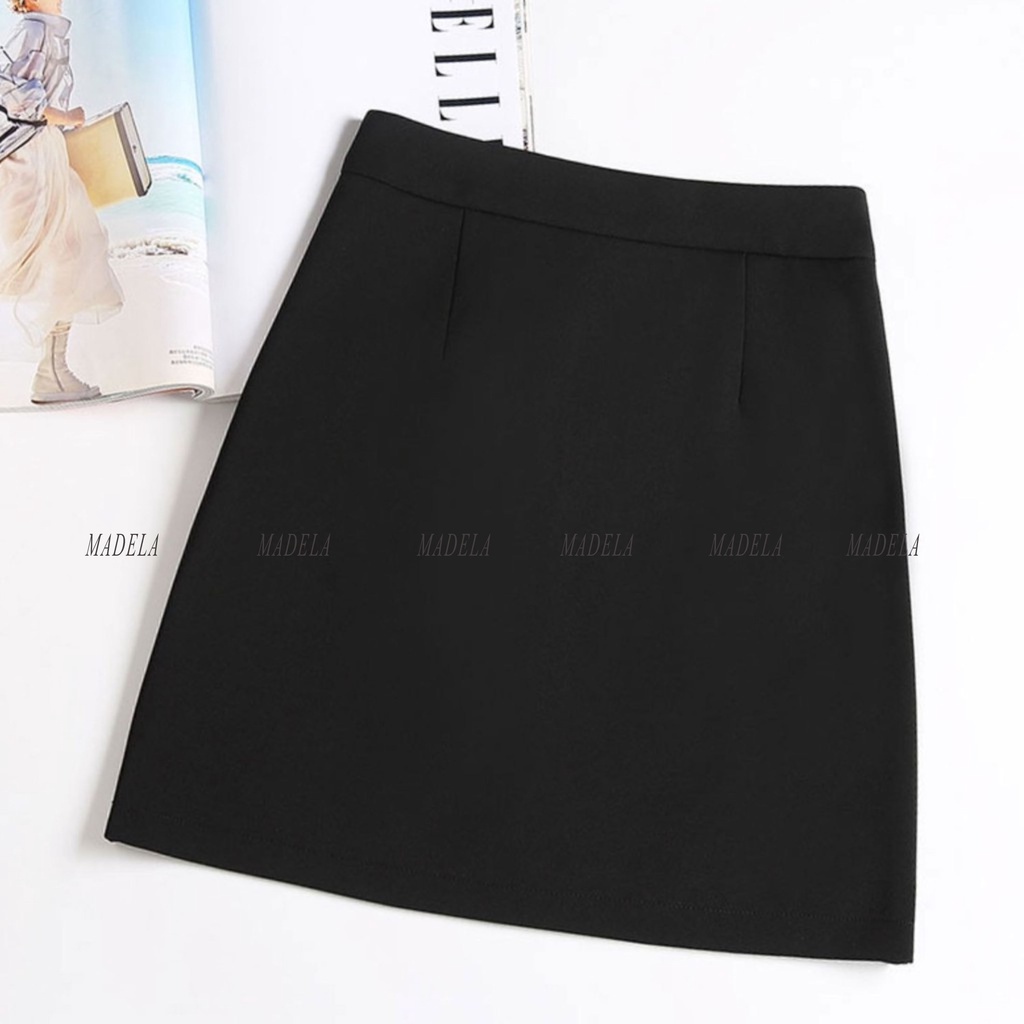 Chân Váy chữ A Ngắn lưng cao có quần trong chất vải tuyết mưa trơn mềm Chân váy ngắn dáng A basic phong cách làm Công sở
