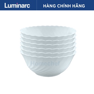 Bộ 6 tô dùng bún phở Luminarc Trianon 18cm N3651*6, thủy tinh cường lực, dùng vi sóng, máy rửa bát,chống xước