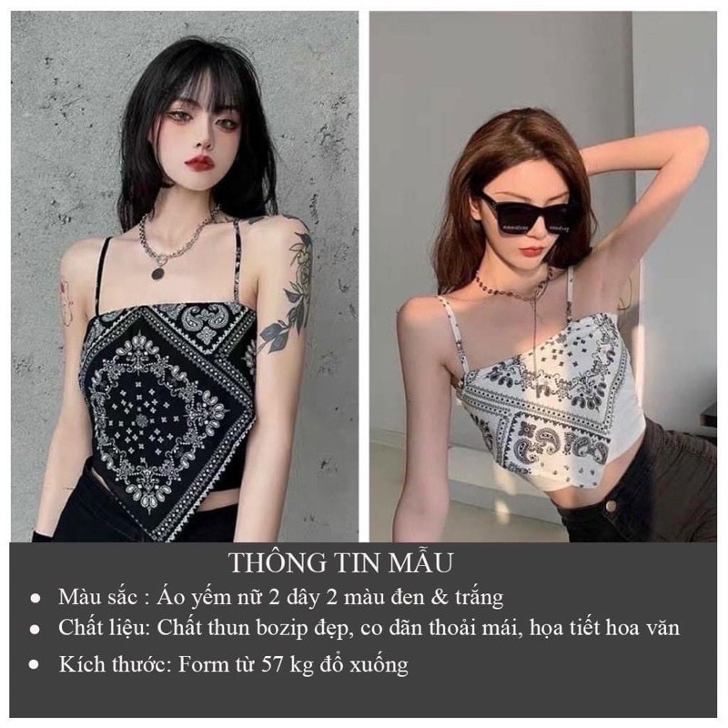 YẾM Thổ Cẩm 🦋 Áo hai croptop dây nữ hotrend ống quây tăm🦋