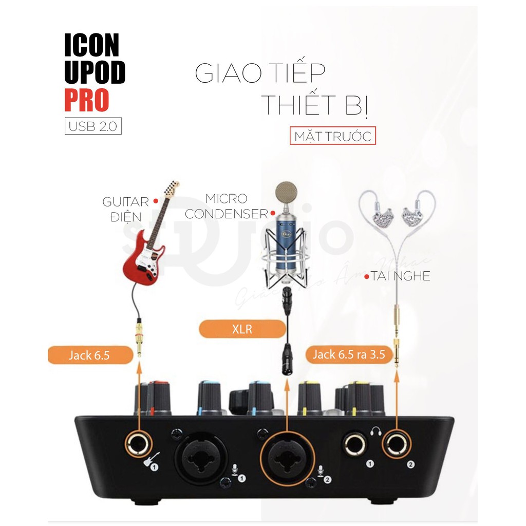 COMBO livestream Icon Upod Pro Micro thu âm AKG P220- BẢO HÀNH 1 đổi 1 trong 12 tháng