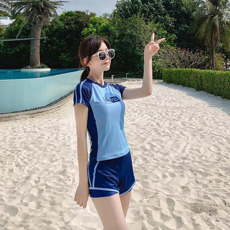 Đồ bơi nữ sinh viên Thể thao yoga dễ thương kín đáo hai mảnh chính hãng Youyou