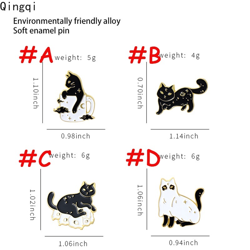Ghim cài áo Miss Zoe hình mèo đen/ ngôi sao/ đầu lâu phong cách gothic