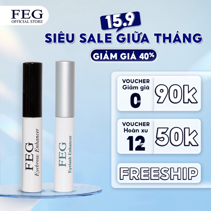 Combo serum dưỡng mày rậm mi cong FEG - Combo toàn diện dưỡng mi - dưỡng mày FEG chiết xuất thiên nhiên