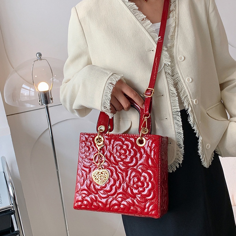 Túi Đeo Chéo Họa Tiết Hoa Thanh Lịch Thời Trang Cho Nữ