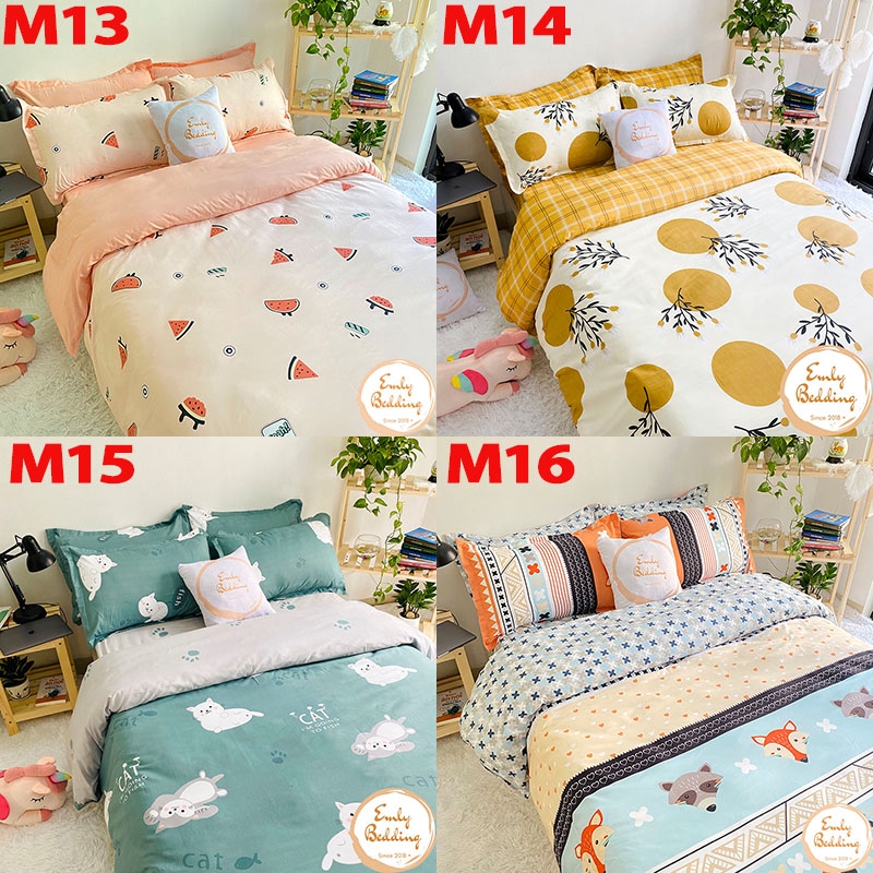 Trọn bộ 4 món vỏ chăn ga gối cotton poly nhập khẩu mềm mịn(chọn mẫu nhắn shop) | BigBuy360 - bigbuy360.vn