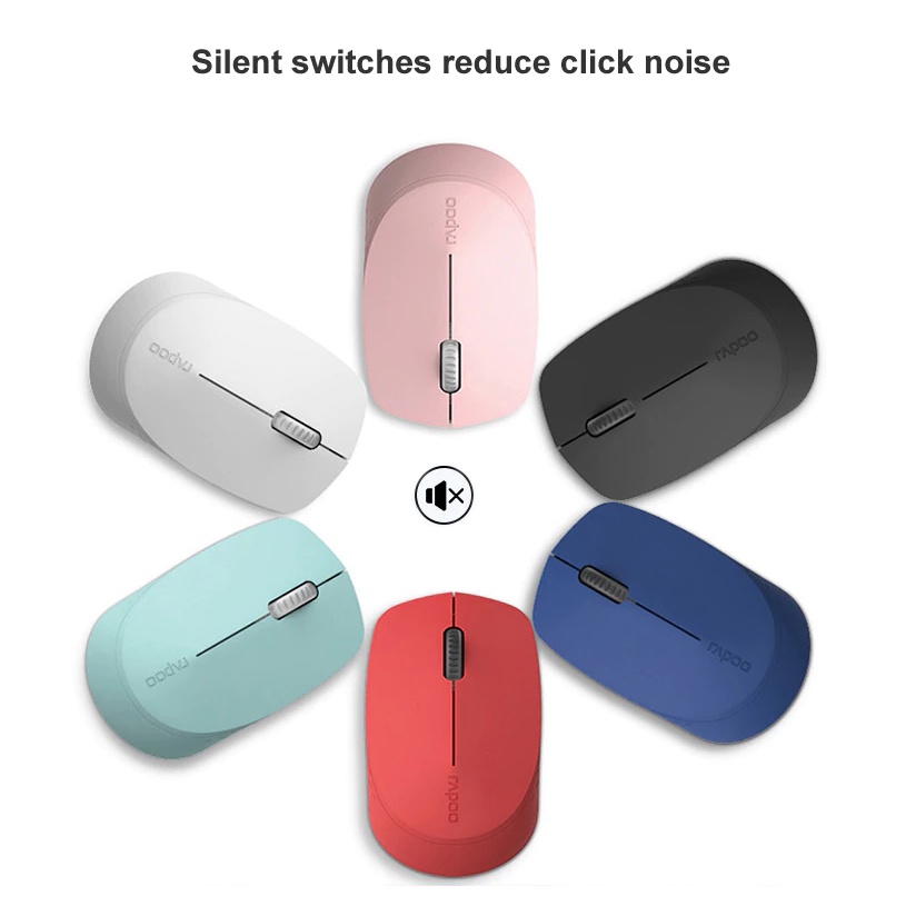 Chuột Bluetooth không dây RAPOO M100 Silent ( 2 chế độ kết nối 2.4Ghz &amp;Bluetooth)