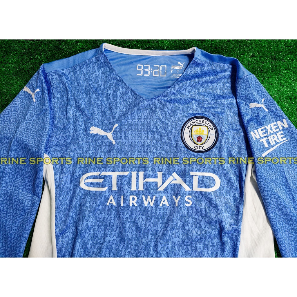 Hàng thailand Bộ áo bóng đá MC dài tay ( Manchester City ) Super hàng thailand 2021-2022 Giống thi đấu