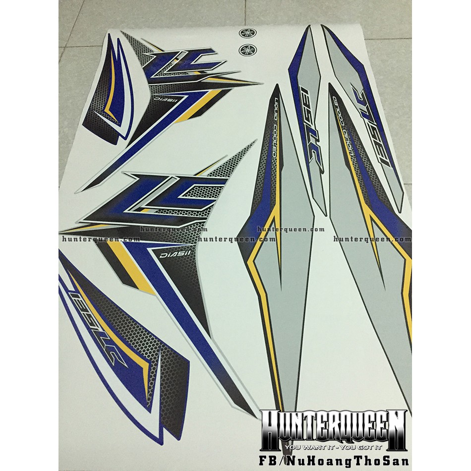 Exciter rời 2011 tem LC tổ ong - Tem rời cho xe đen bạc - Tùy chỉnh theo yêu cầu - Tem chế Exciter chất lượng cao