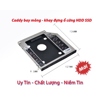 Khay đựng ổ cứng ssd, caddy bay loại mỏng 9.5mm