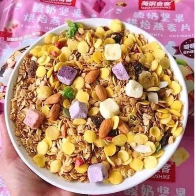 (DTFood-CHUYÊN SỈ) NGŨ CỐC YẾN MẠCH MIX HOA QUẢ TÚI 400gr GÍA CỰC TỐT