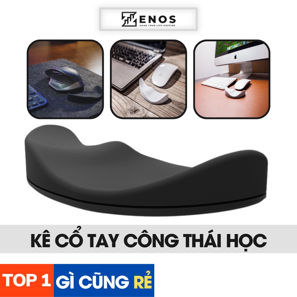 Kê Cổ Tay Công Thái Học, Đệm Silicon Kê Tay Dùng Chuột Siêu Nhẹ, Mouse Palm Pad Chống Mỏi Cổ Tay Khi